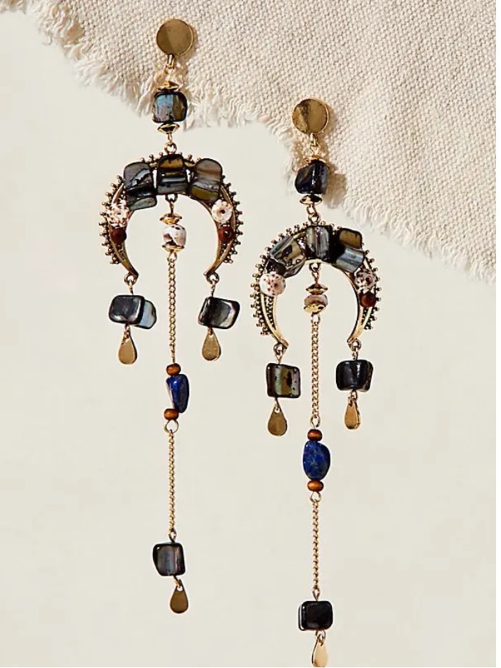 Free People Passenger Dangle Earrings in Blue
